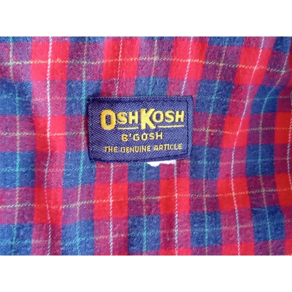 OshKosh B'Gosh Flannel lined Kids denim jacket No Size Tag - See measurements